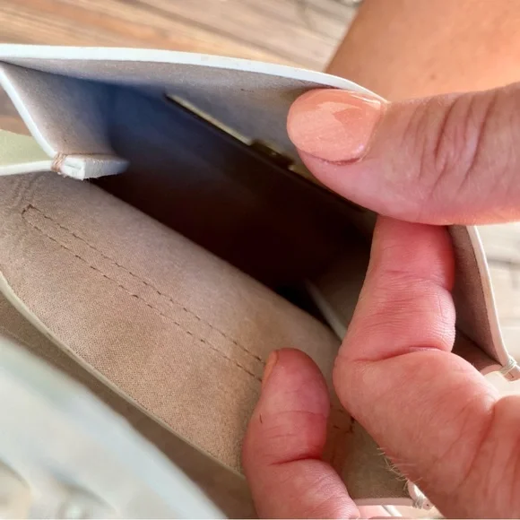 ZAC Zac Posen Amelia Embellished Leather Phone Crossbody Bag EUC - Picture 16 of 17